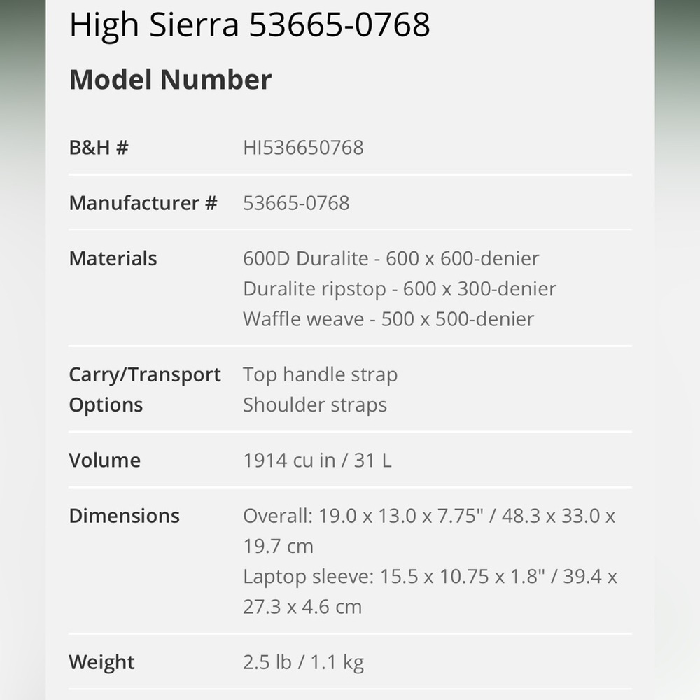 High Sierra Unisex Swerve Charcoal Grey and Hyperdots Laptop Backpack EUC - Picture 12 of 12